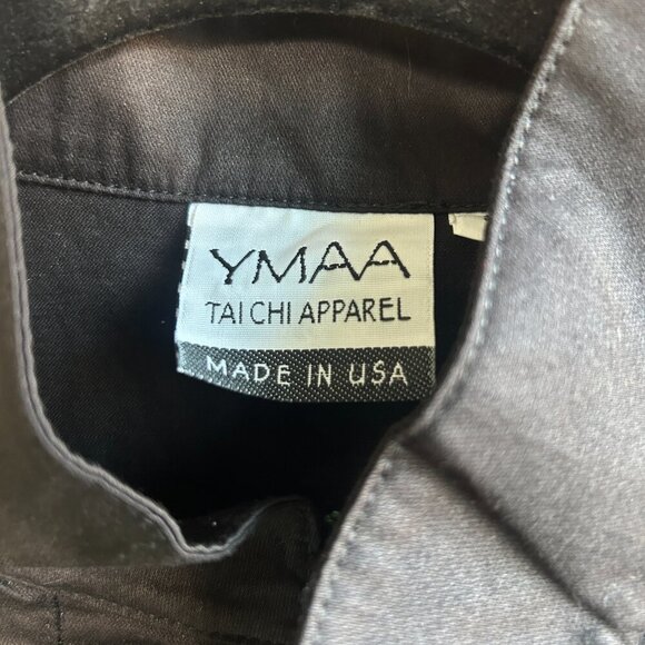 YMAA Men’s Tai Chi Traditional Black Tang Kung Fu Shirt USA Made Size Small - Picture 4 of 7